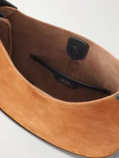 Polo Ralph Lauren Leather-trimmed Suede Shoulder Bag | Thumbnail 6 Polo Ralph Lauren Leather-trimmed Suede Shoulder Bag | Thumbnail 6