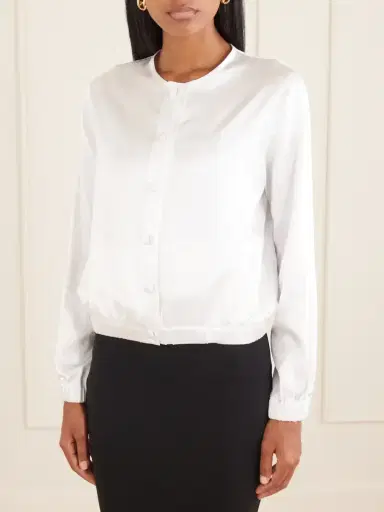 The Park Kelly Cropped Silk Jacket | Thumbnail 3 The Park Kelly Cropped Silk Jacket | Thumbnail 3