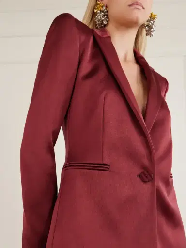 Galvan Sculpted Satin Blazer | Thumbnail 4 Galvan Sculpted Satin Blazer | Thumbnail 4