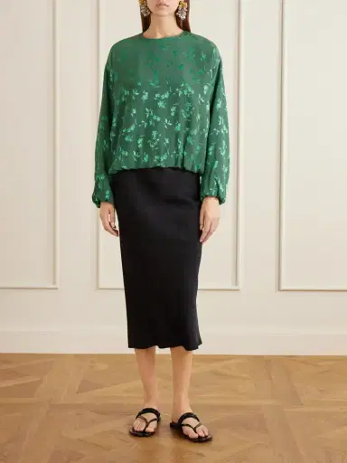 Dries Van Noten Floral-jacquard Cloqué Blouse | Thumbnail 2 Dries Van Noten Floral-jacquard Cloqué Blouse | Thumbnail 2