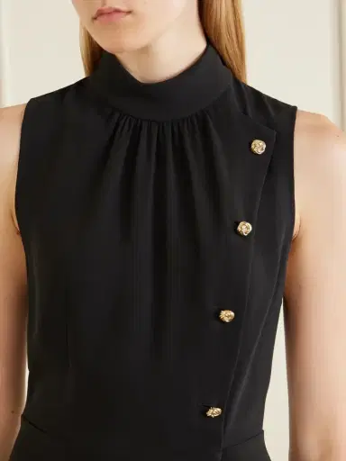 Alessandra Rich Button-embellished Cady Mini Dress | Thumbnail 4 Alessandra Rich Button-embellished Cady Mini Dress | Thumbnail 4