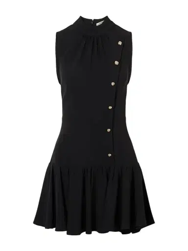 Alessandra Rich Button-embellished Cady Mini Dress | Thumbnail 1 Alessandra Rich Button-embellished Cady Mini Dress | Thumbnail 1