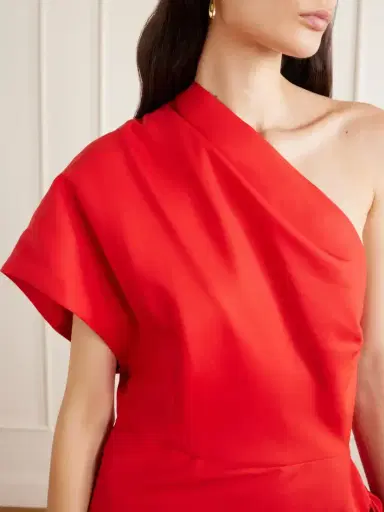 Heirlome Helena One-shoulder Silk-twill Maxi Dress | Thumbnail 4 Heirlome Helena One-shoulder Silk-twill Maxi Dress | Thumbnail 4