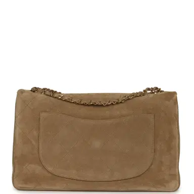 Chanel Chanel Maxi "Souplissimo" Large Flap Bag Dark Beige Suede Gold Hardware | Thumbnail 4 Chanel Chanel Maxi "Souplissimo" Large Flap Bag Dark Beige Suede Gold Hardware | Thumbnail 4