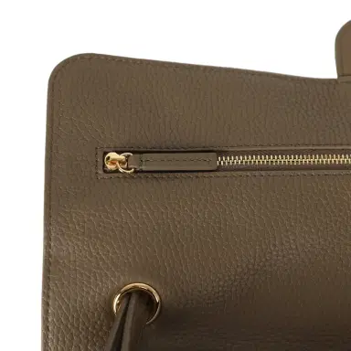 Chanel Chanel Maxi "Souplissimo" Small Flap Bag Dark Khaki Grained Calfskin Gold Hardware | Thumbnail 8 Chanel Chanel Maxi "Souplissimo" Small Flap Bag Dark Khaki Grained Calfskin Gold Hardware | Thumbnail 8