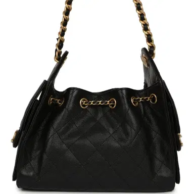 Chanel Chanel Mini 25 Hobo Bag Black Caviar Antique Gold Hardware | Thumbnail 4 Chanel Chanel Mini 25 Hobo Bag Black Caviar Antique Gold Hardware | Thumbnail 4