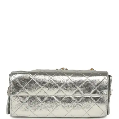 Chanel Chanel Mini 25 Hobo Bag Metallic Silver Caviar Gold Hardware | Thumbnail 6 Chanel Chanel Mini 25 Hobo Bag Metallic Silver Caviar Gold Hardware | Thumbnail 6