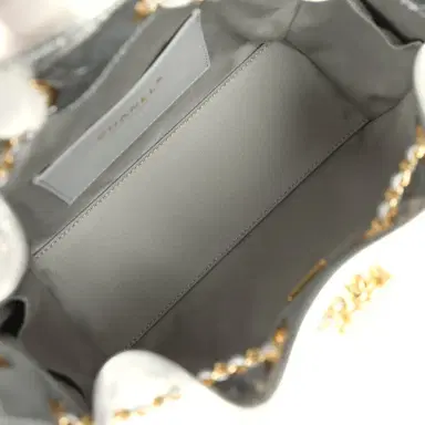 Chanel Chanel Mini 25 Hobo Bag Metallic Silver Caviar Gold Hardware | Thumbnail 8 Chanel Chanel Mini 25 Hobo Bag Metallic Silver Caviar Gold Hardware | Thumbnail 8