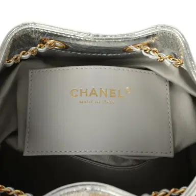 Chanel Chanel Mini 25 Hobo Bag Metallic Silver Caviar Gold Hardware | Thumbnail 9 Chanel Chanel Mini 25 Hobo Bag Metallic Silver Caviar Gold Hardware | Thumbnail 9