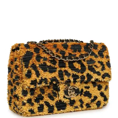 Chanel Chanel Mini Cheetah Print Flap Bag Orange, Black Sequin Gold Hardware | Thumbnail 2 Chanel Chanel Mini Cheetah Print Flap Bag Orange, Black Sequin Gold Hardware | Thumbnail 2