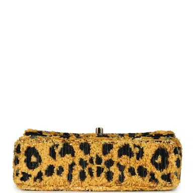 Chanel Chanel Mini Cheetah Print Flap Bag Orange, Black Sequin Gold Hardware | Thumbnail 6 Chanel Chanel Mini Cheetah Print Flap Bag Orange, Black Sequin Gold Hardware | Thumbnail 6