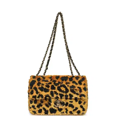 Chanel Chanel Mini Cheetah Print Flap Bag Orange, Black Sequin Gold Hardware | Thumbnail 7 Chanel Chanel Mini Cheetah Print Flap Bag Orange, Black Sequin Gold Hardware | Thumbnail 7