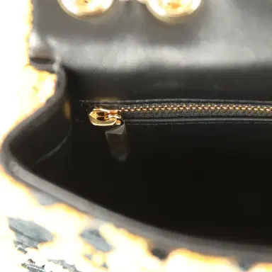 Chanel Chanel Mini Cheetah Print Flap Bag Orange, Black Sequin Gold Hardware | Thumbnail 9 Chanel Chanel Mini Cheetah Print Flap Bag Orange, Black Sequin Gold Hardware | Thumbnail 9