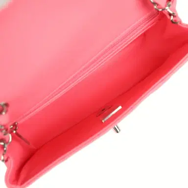 Chanel Chanel Mini Classic Rectangular Flap Bag Coral Lambskin Silver Hardware | Thumbnail 8 Chanel Chanel Mini Classic Rectangular Flap Bag Coral Lambskin Silver Hardware | Thumbnail 8