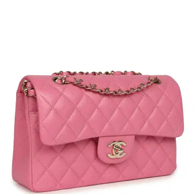 Chanel Chanel Small Classic Double Flap Bag Pink Caviar Light Gold Hardware | Thumbnail 2 Chanel Chanel Small Classic Double Flap Bag Pink Caviar Light Gold Hardware | Thumbnail 2