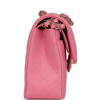 Chanel Chanel Small Classic Double Flap Bag Pink Caviar Light Gold Hardware | Thumbnail 3 Chanel Chanel Small Classic Double Flap Bag Pink Caviar Light Gold Hardware | Thumbnail 3