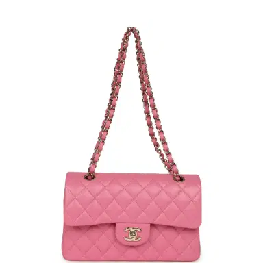 Chanel Chanel Small Classic Double Flap Bag Pink Caviar Light Gold Hardware | Thumbnail 7 Chanel Chanel Small Classic Double Flap Bag Pink Caviar Light Gold Hardware | Thumbnail 7