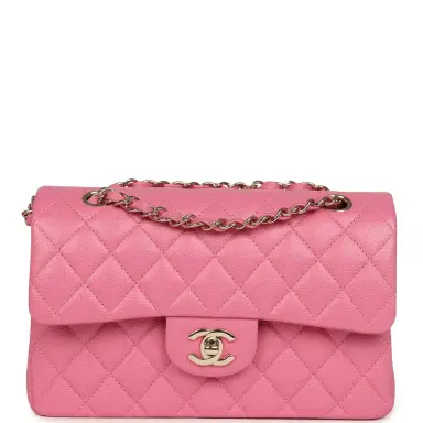 Chanel Chanel Small Classic Double Flap Bag Pink Caviar Light Gold Hardware | Thumbnail 1 Chanel Chanel Small Classic Double Flap Bag Pink Caviar Light Gold Hardware | Thumbnail 1