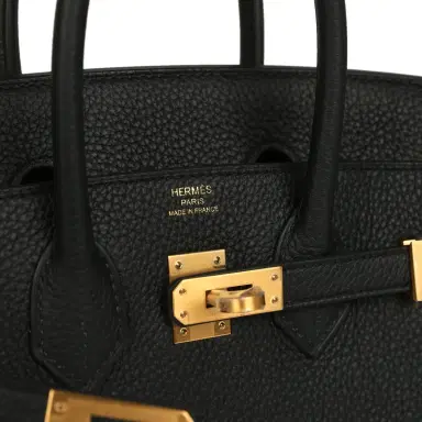 HERMÈS Hermes Birkin 25 Black Togo Brushed Gold Hardware | Thumbnail 7 HERMÈS Hermes Birkin 25 Black Togo Brushed Gold Hardware | Thumbnail 7