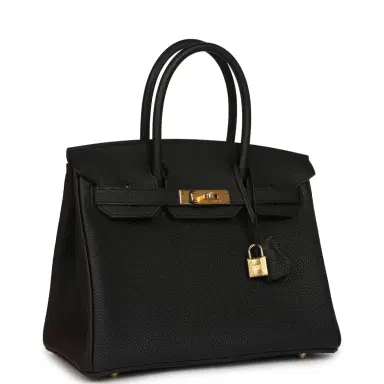 HERMÈS Hermes Birkin 30 Black Togo Gold Hardware | Thumbnail 2 HERMÈS Hermes Birkin 30 Black Togo Gold Hardware | Thumbnail 2