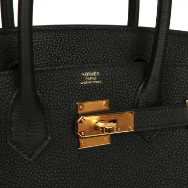 HERMÈS Hermes Birkin 30 Black Togo Gold Hardware | Thumbnail 7 HERMÈS Hermes Birkin 30 Black Togo Gold Hardware | Thumbnail 7
