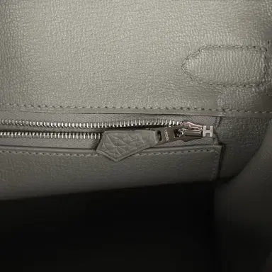 HERMÈS Hermes Birkin 30 Gris Meyer Clemence Palladium Hardware | Thumbnail 9 HERMÈS Hermes Birkin 30 Gris Meyer Clemence Palladium Hardware | Thumbnail 9