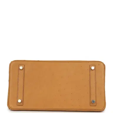 HERMÈS Hermes Birkin 30 Tabac Camel Ostrich Palladium Hardware | Thumbnail 6 HERMÈS Hermes Birkin 30 Tabac Camel Ostrich Palladium Hardware | Thumbnail 6
