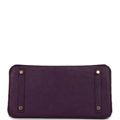 HERMÈS Hermes Birkin 30 Violet Ostrich Gold Hardware | Thumbnail 6 HERMÈS Hermes Birkin 30 Violet Ostrich Gold Hardware | Thumbnail 6