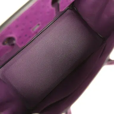 HERMÈS Hermes Birkin 30 Violet Ostrich Gold Hardware | Thumbnail 8 HERMÈS Hermes Birkin 30 Violet Ostrich Gold Hardware | Thumbnail 8