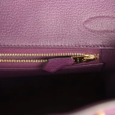 HERMÈS Hermes Birkin 30 Violet Ostrich Gold Hardware | Thumbnail 9 HERMÈS Hermes Birkin 30 Violet Ostrich Gold Hardware | Thumbnail 9