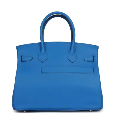 HERMÈS Hermes Colormatic Birkin 30 Bleu Hydra Swift Palladium Hardware | Thumbnail 4 HERMÈS Hermes Colormatic Birkin 30 Bleu Hydra Swift Palladium Hardware | Thumbnail 4