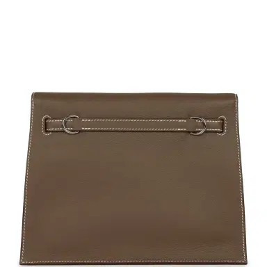 HERMÈS Hermes Kelly Danse Etoupe Evercolor Palladium Hardware | Thumbnail 4 HERMÈS Hermes Kelly Danse Etoupe Evercolor Palladium Hardware | Thumbnail 4