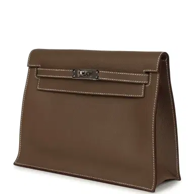 HERMÈS Hermes Kelly Danse Etoupe Evercolor Palladium Hardware | Thumbnail 5 HERMÈS Hermes Kelly Danse Etoupe Evercolor Palladium Hardware | Thumbnail 5