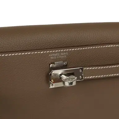 HERMÈS Hermes Kelly Danse Etoupe Evercolor Palladium Hardware | Thumbnail 7 HERMÈS Hermes Kelly Danse Etoupe Evercolor Palladium Hardware | Thumbnail 7