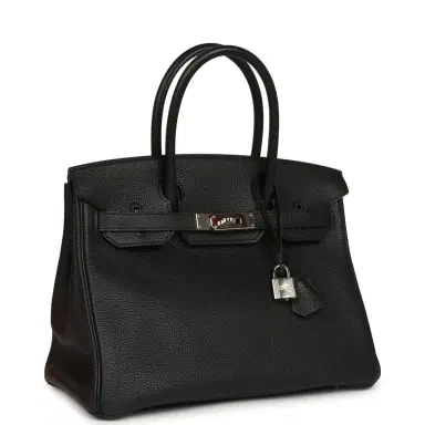 HERMÈS Pre-owned Hermes Birkin 30 Black Togo Palladium Hardware | Thumbnail 2 HERMÈS Pre-owned Hermes Birkin 30 Black Togo Palladium Hardware | Thumbnail 2