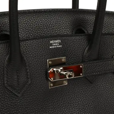 HERMÈS Pre-owned Hermes Birkin 30 Black Togo Palladium Hardware | Thumbnail 7 HERMÈS Pre-owned Hermes Birkin 30 Black Togo Palladium Hardware | Thumbnail 7