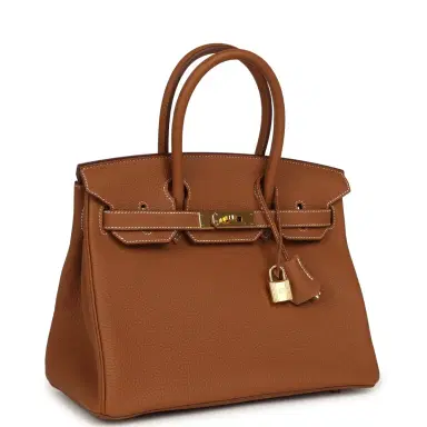 HERMÈS Pre-owned Hermes Birkin 30 Gold Togo Gold Hardware | Thumbnail 2 HERMÈS Pre-owned Hermes Birkin 30 Gold Togo Gold Hardware | Thumbnail 2