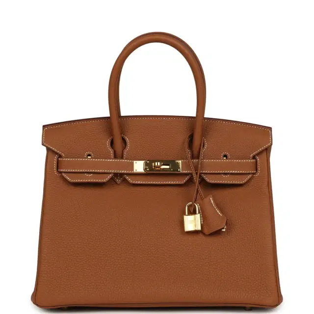 Pre-owned Hermes Birkin 30 Gold Togo Gold Hardware Pre-owned Hermes Birkin 30 Gold Togo Gold Hardware