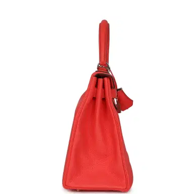 HERMÈS Pre-owned Hermes Kelly Retourne 28 Rose Texas Clemence Gold Hardware | Thumbnail 3 HERMÈS Pre-owned Hermes Kelly Retourne 28 Rose Texas Clemence Gold Hardware | Thumbnail 3