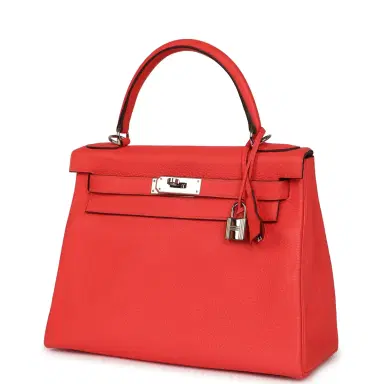 HERMÈS Pre-owned Hermes Kelly Retourne 28 Rose Texas Clemence Gold Hardware | Thumbnail 5 HERMÈS Pre-owned Hermes Kelly Retourne 28 Rose Texas Clemence Gold Hardware | Thumbnail 5
