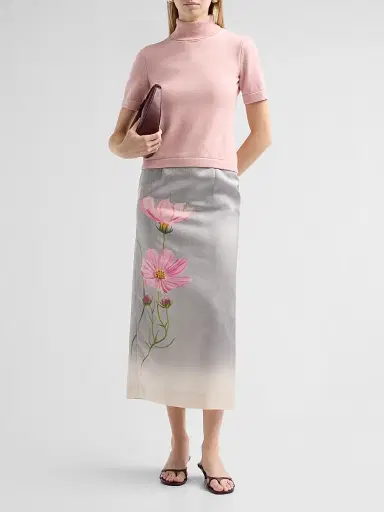Oscar de la Renta Women's Turtleneck Wool Top | Thumbnail 2 Oscar de la Renta Women's Turtleneck Wool Top | Thumbnail 2