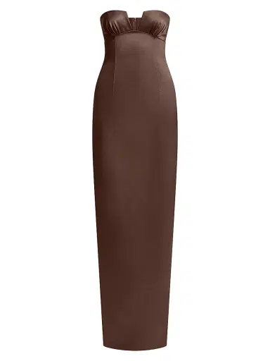 BCBGMAXAZRIA Women's Mariane Strapless Column Gown - Chocolate | Thumbnail 1 BCBGMAXAZRIA Women's Mariane Strapless Column Gown - Chocolate | Thumbnail 1