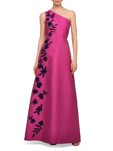 Kay Unger Women's Madelyn Embroidered A-Line Gown - Aster | Thumbnail 2 Kay Unger Women's Madelyn Embroidered A-Line Gown - Aster | Thumbnail 2