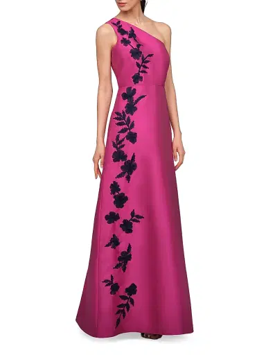 Kay Unger Women's Madelyn Embroidered A-Line Gown - Aster | Thumbnail 3 Kay Unger Women's Madelyn Embroidered A-Line Gown - Aster | Thumbnail 3