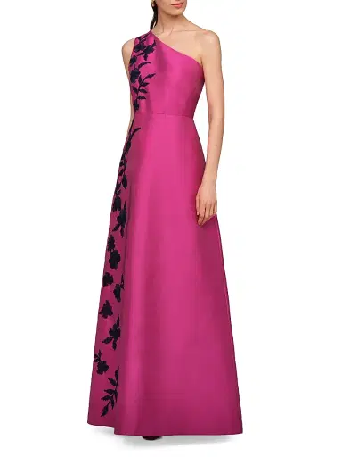 Kay Unger Women's Madelyn Embroidered A-Line Gown - Aster | Thumbnail 4 Kay Unger Women's Madelyn Embroidered A-Line Gown - Aster | Thumbnail 4
