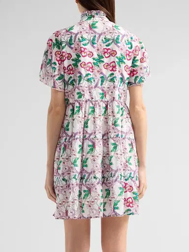 Ro's Garden Women's Vibeka Floral Cotton Mini Dress - Pink Kai - Size Small | Thumbnail 3 Ro's Garden Women's Vibeka Floral Cotton Mini Dress - Pink Kai - Size Small | Thumbnail 3
