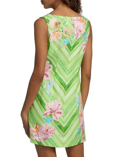 Saloni Women's Alba-C Printed A-Line Minidress - Lilia Ornamental Placement | Thumbnail 5 Saloni Women's Alba-C Printed A-Line Minidress - Lilia Ornamental Placement | Thumbnail 5