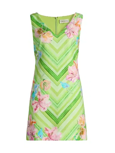 Saloni Women's Alba-C Printed A-Line Minidress - Lilia Ornamental Placement | Thumbnail 1 Saloni Women's Alba-C Printed A-Line Minidress - Lilia Ornamental Placement | Thumbnail 1