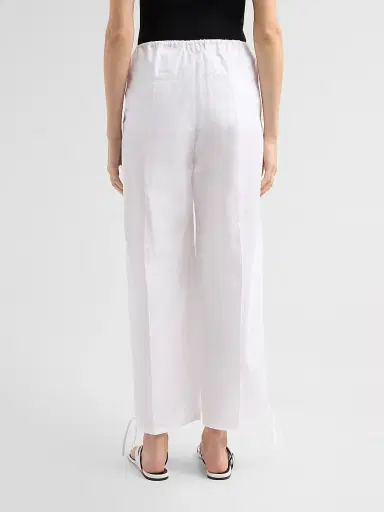 TOTEME Women's Drawstring Cotton Trousers | Thumbnail 3 TOTEME Women's Drawstring Cotton Trousers | Thumbnail 3