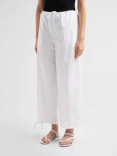 TOTEME Women's Drawstring Cotton Trousers | Thumbnail 4 TOTEME Women's Drawstring Cotton Trousers | Thumbnail 4